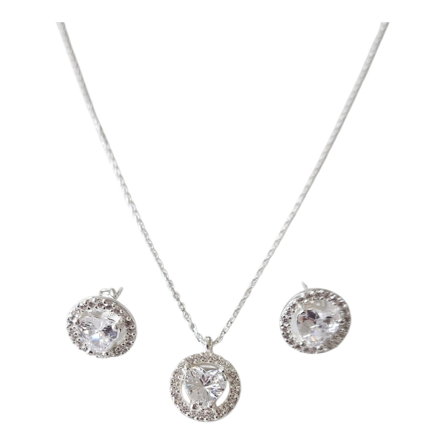 Juego zirconia corazon