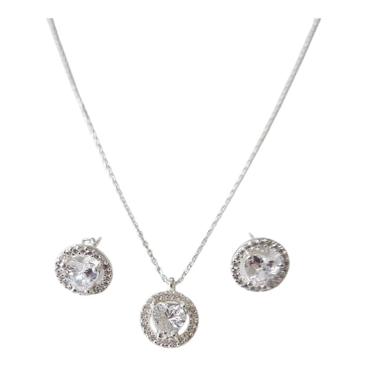 Juego zirconia corazon