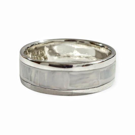 Anillo opalo blanco