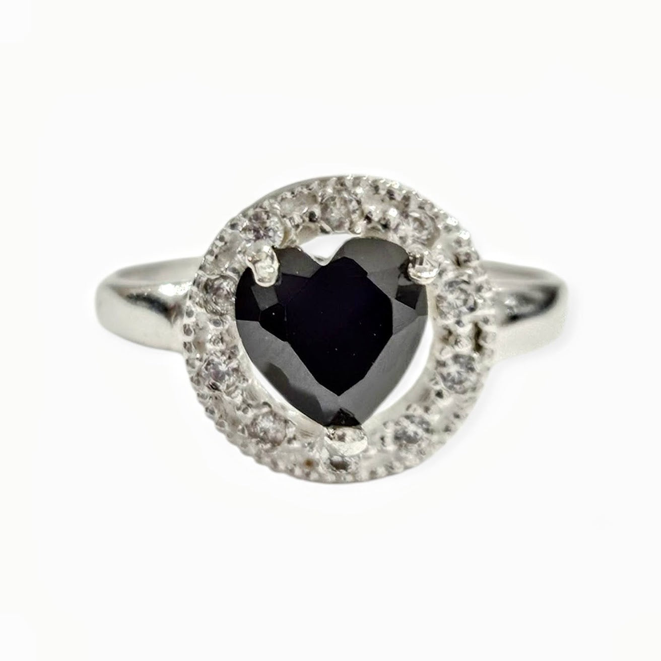 Anillo corazón negro
